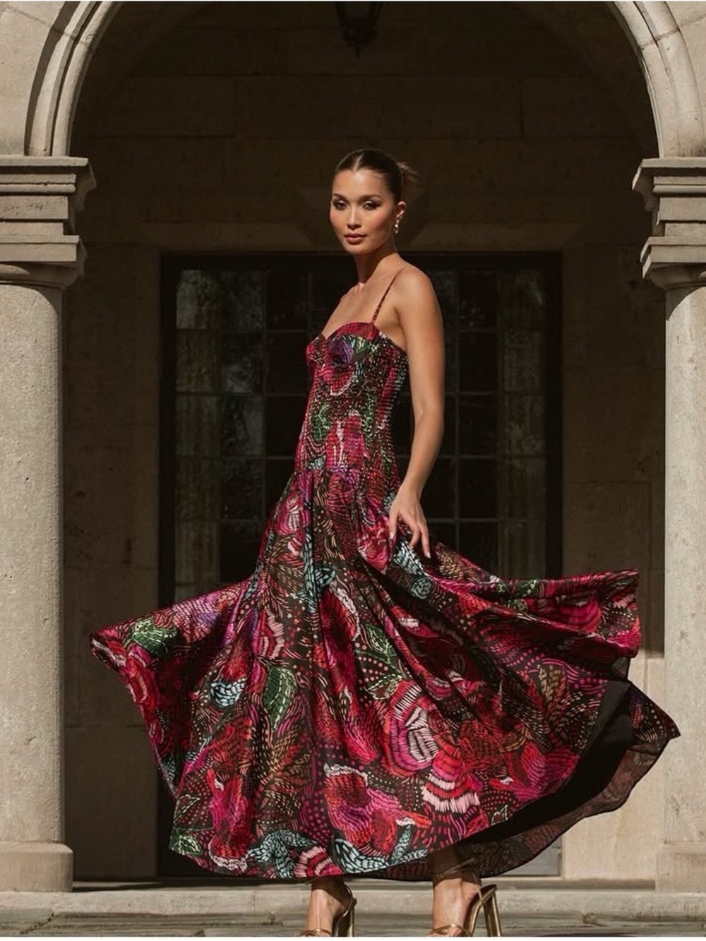 Hutch Printed Spaghetti Strap Dress